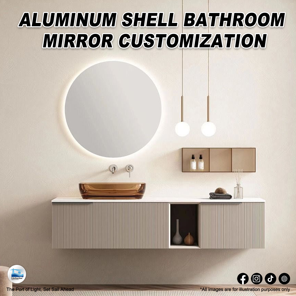 %title插图%num Simple, restrained, and breathtaking – this is the charm that mirror lamps exude